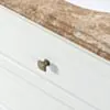 Kommod Badrum 80cm Utah Vit - Beige Marmor
