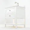 Kommod Badrum 80cm Utah Vit - Vit Marmor
