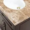 Kommod Badrum 60cm Brun Wyoming - Beige Marmor