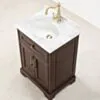 Kommod Badrum 60cm Brun Wyoming - Vit Marmor