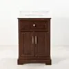 Kommod Badrum 60cm Brun Wyoming - Vit Marmor