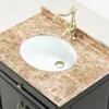 Kommod Badrum 60cm Svart Wyoming - Beige Marmor