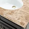Kommod Badrum 60cm Svart Wyoming - Beige Marmor