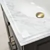 Kommod Badrum 60cm Svart Wyoming - Vit Marmor