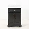 Kommod Badrum 60cm Svart Wyoming - Vit Marmor