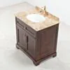 Kommod Badrum 80cm Brun Wyoming - Beige Marmor