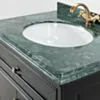 Kommod Badrum 80cm Svart Wyoming - Grön Marmor