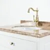 Kommod Badrum 80cm Wyoming Vit - Beige Marmor