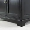 Kommod Badrum 80cm Svart Wyoming - Vit Marmor