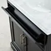 Kommod Badrum 80cm Svart Wyoming - Vit Marmor