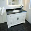 Kommod Badrum 120cm Wyoming Vit - Svart Granit