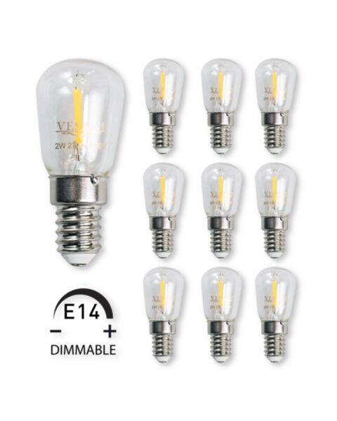Päronlampa E14 LED Dimbar 2W 10-pack
