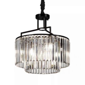 Kristall Lampa Ø46cm Budapest Svart