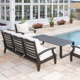 Soffgrupp Utomhus Svart Aluminium Alicante 5-pers