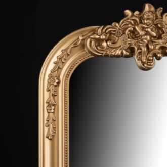 Fransk Antik Spegel 68x94cm Valvformad Pierre Guld