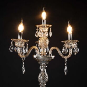 Golvlampa Kristall Kandelaber H168cm Candle Silver