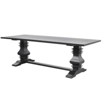 Stort Matbord Massiv Ek Ulriksdal 240cm Svart Ek
