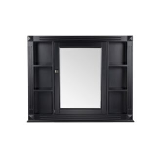 Spegelskåp badrum svart 100x80cm – Nashville
