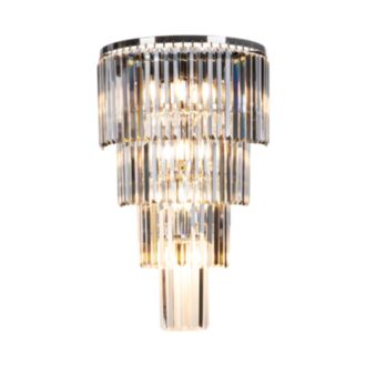 Kristall Vägglampa Valence Krom H80cm