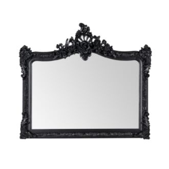 Svart Spegel 114x100cm Fransk Antik Elizabeth