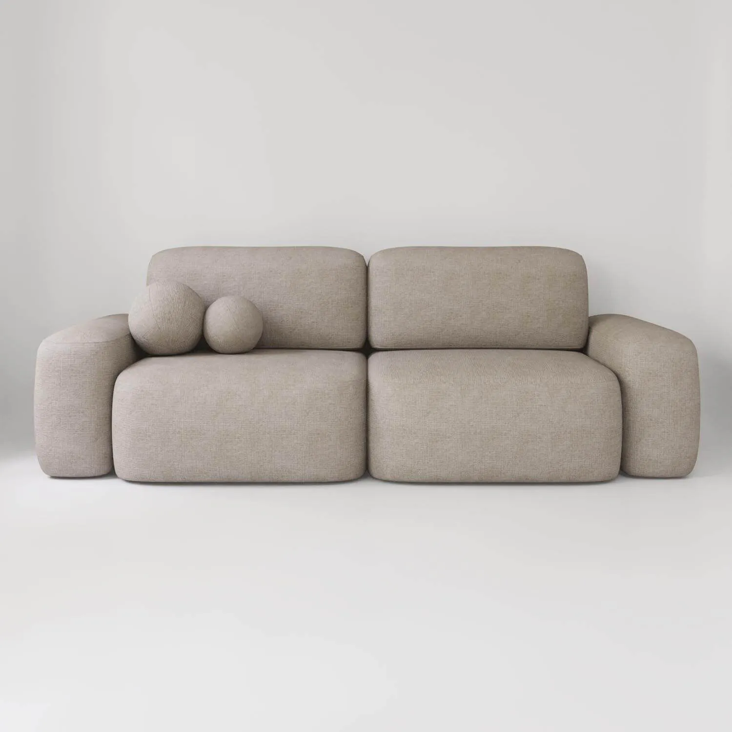 Soffa 3-sits 253cm Brun - Huntington