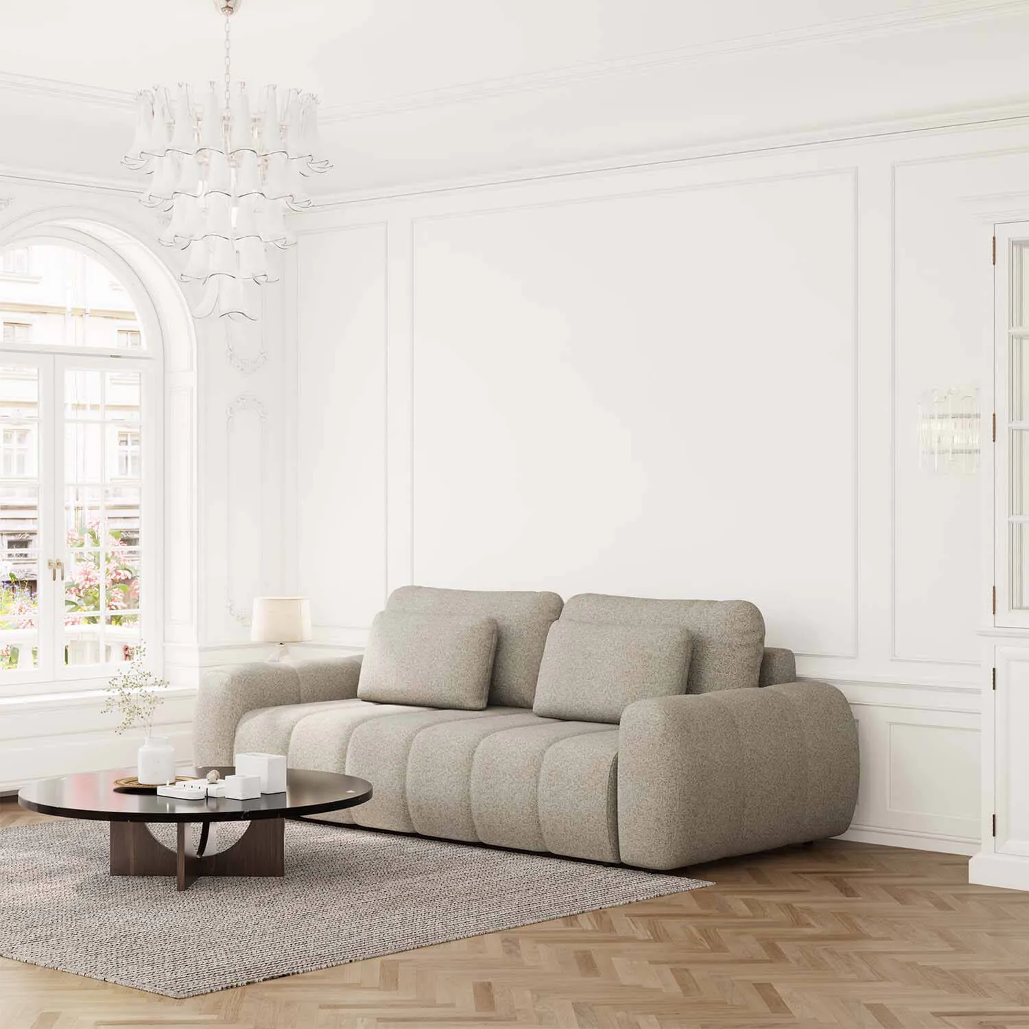 Soffa 3-sits 258cm Beige - Miami