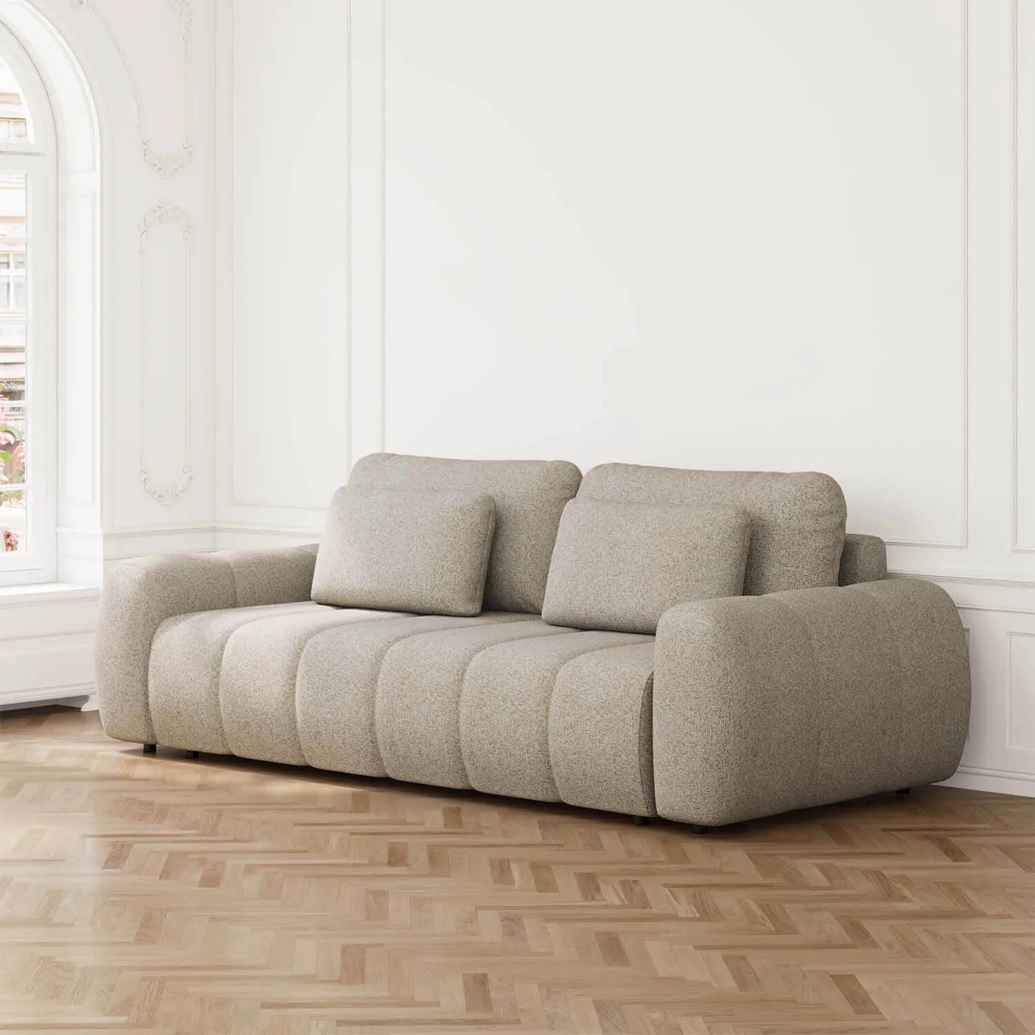 Soffa 3-sits 258cm Beige - Miami