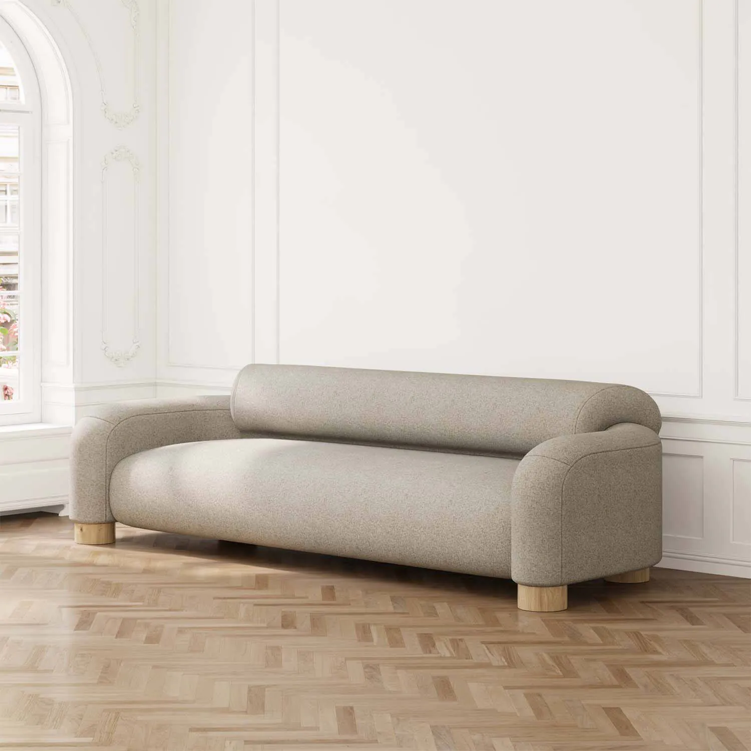 Soffa 3-sits 273cm Beige - Seattle