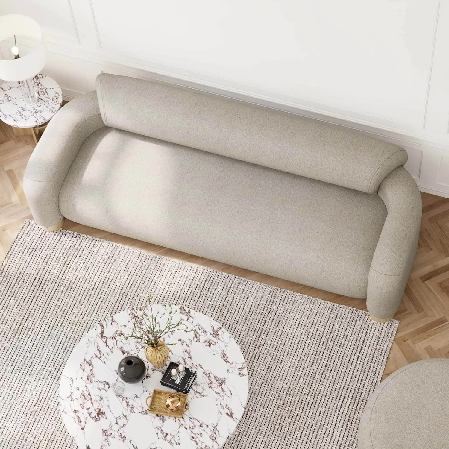 Soffa 3-sits 273cm Beige - Seattle