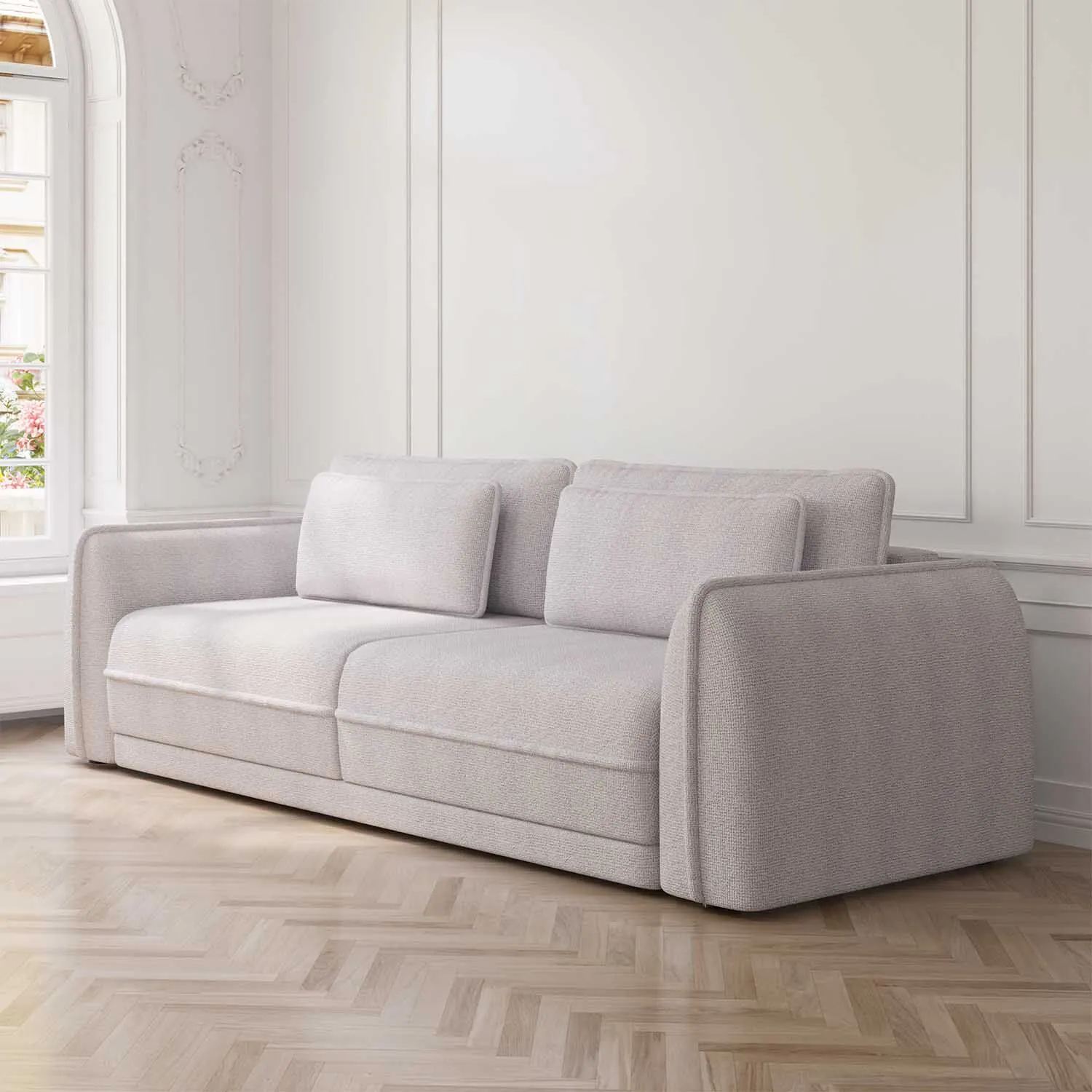 Soffa 3-sits 253cm Ivory - Stockholm