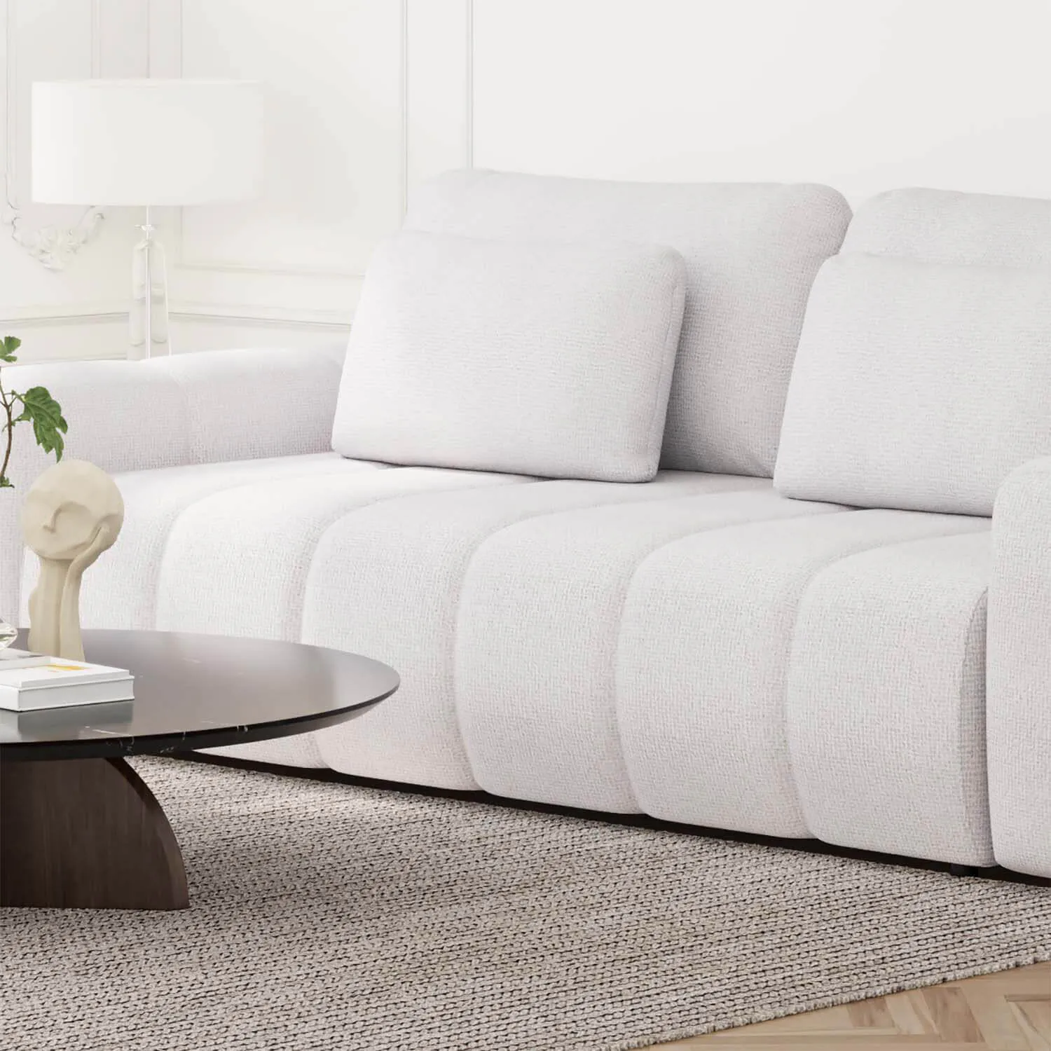 Soffa 3-sits 258cm Ivory - Miami