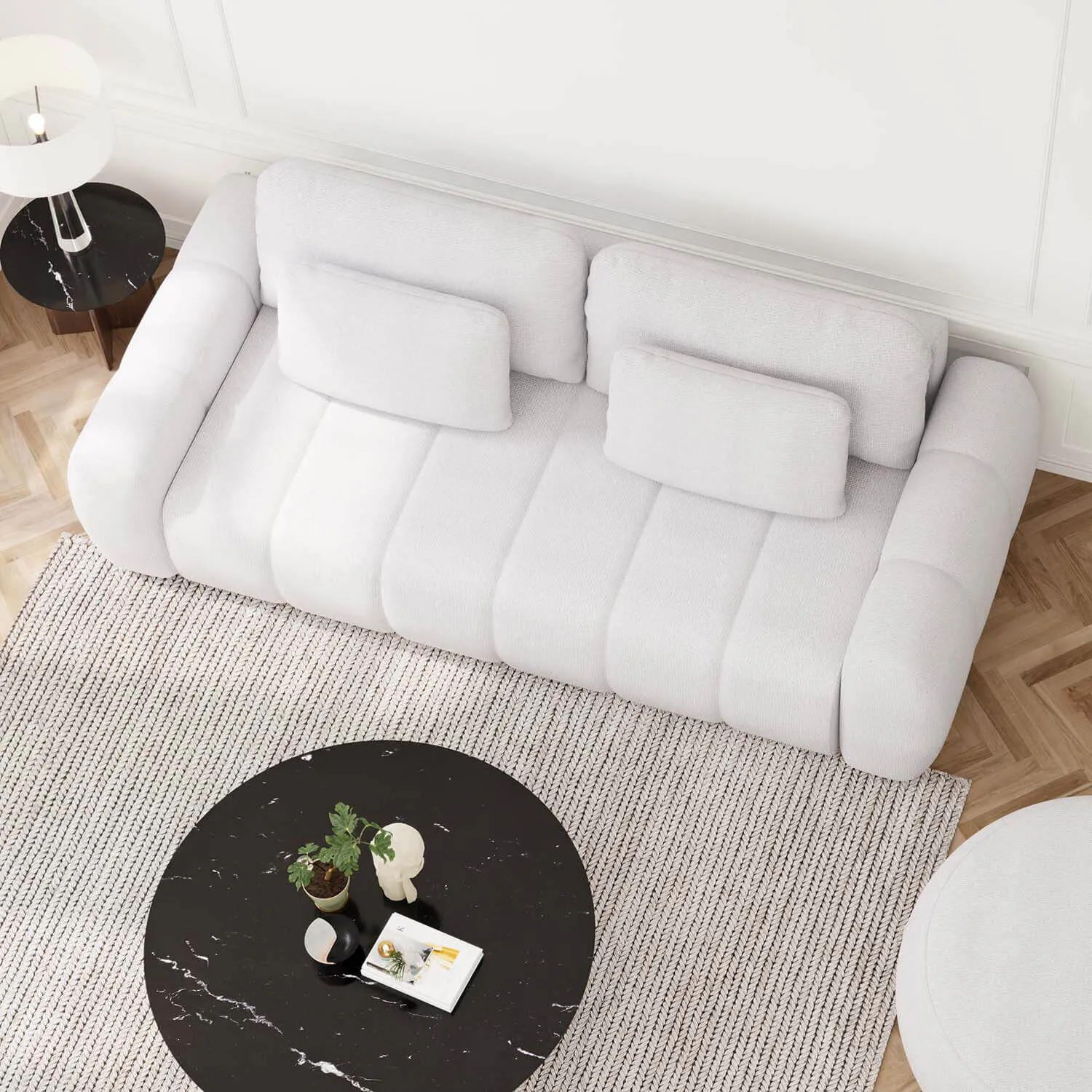 Soffa 3-sits 258cm Ivory - Miami