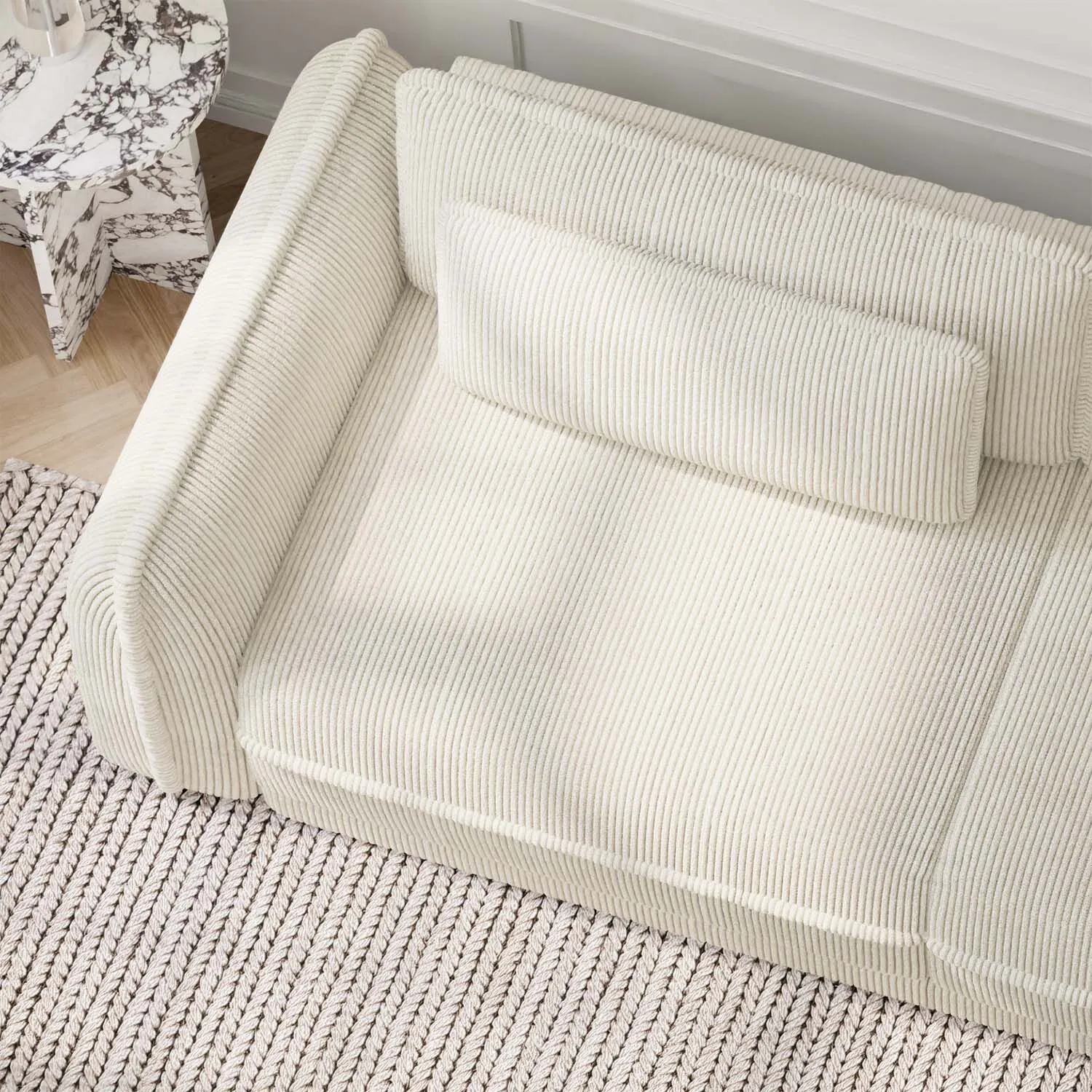 Soffa 3-sits 253cm Stripe Beige - Stockholm