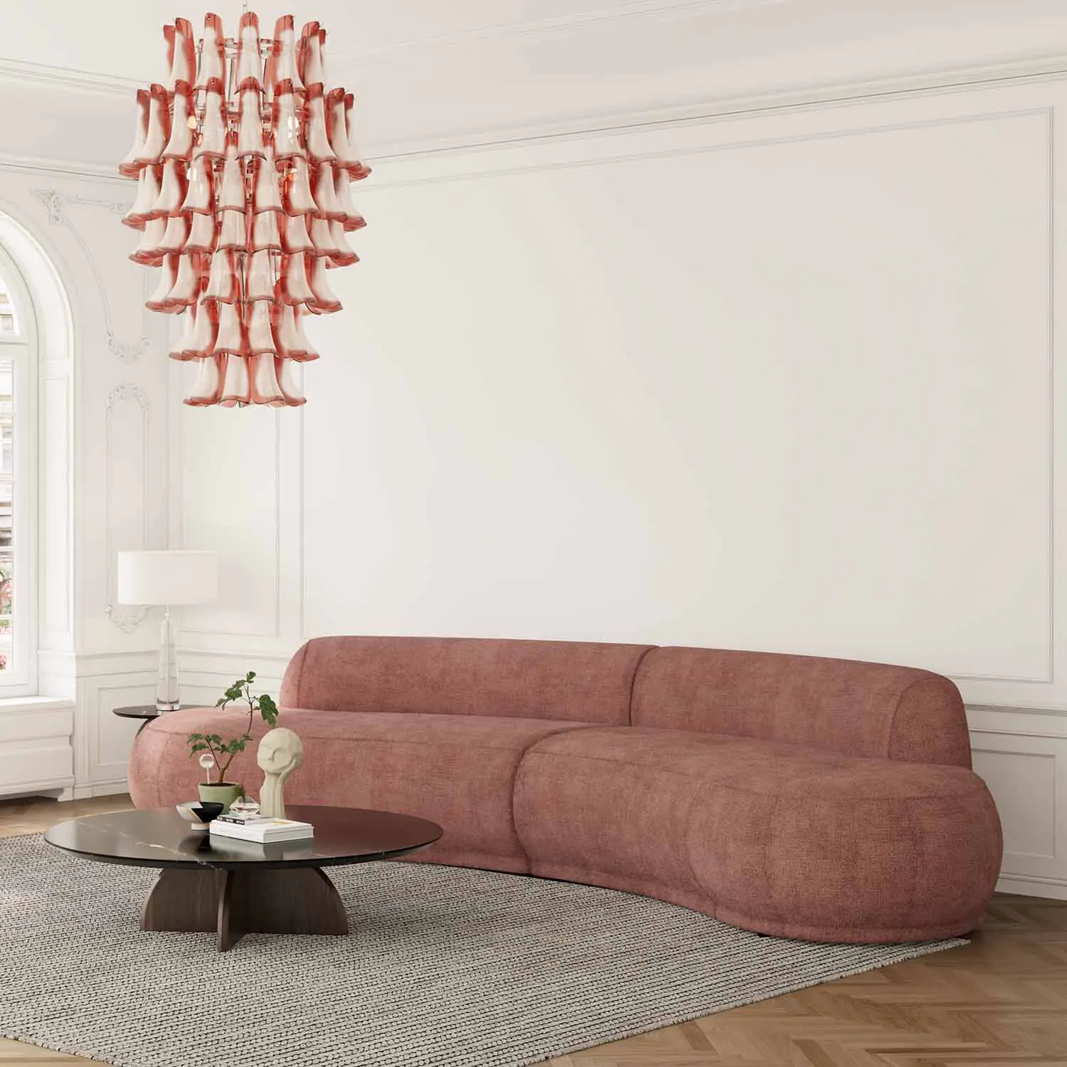 Soffa 3-sits XL 350cm Rosa - Bel Air