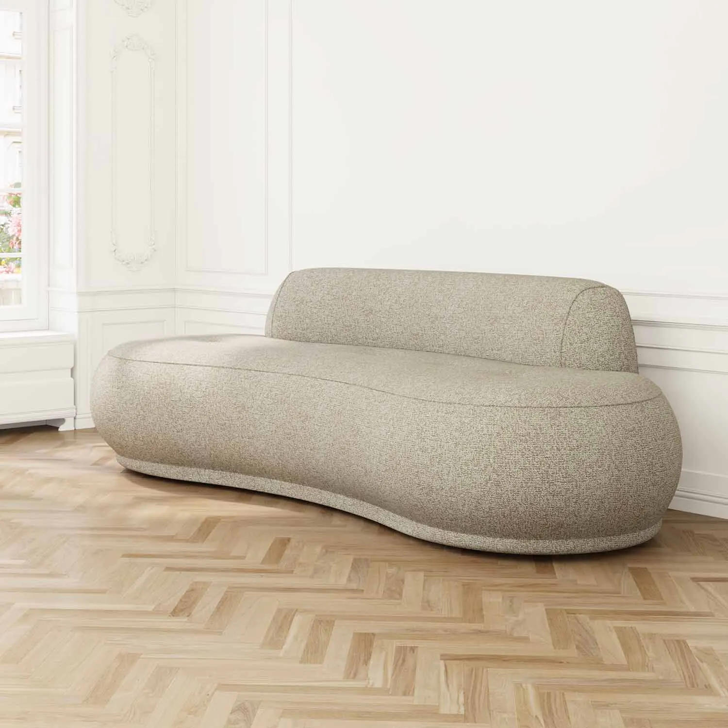 Soffa 3-sits 253cm Beige - Bel Air