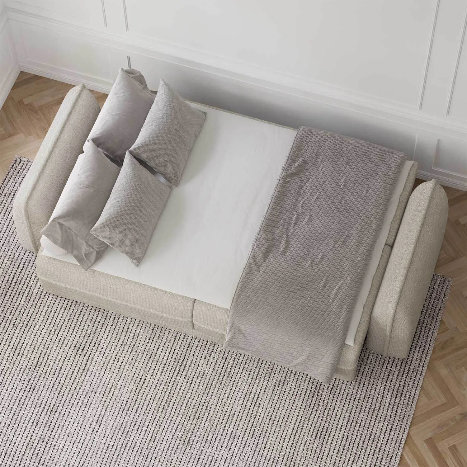 Soffa 3-sits 253cm Beige - Stockholm