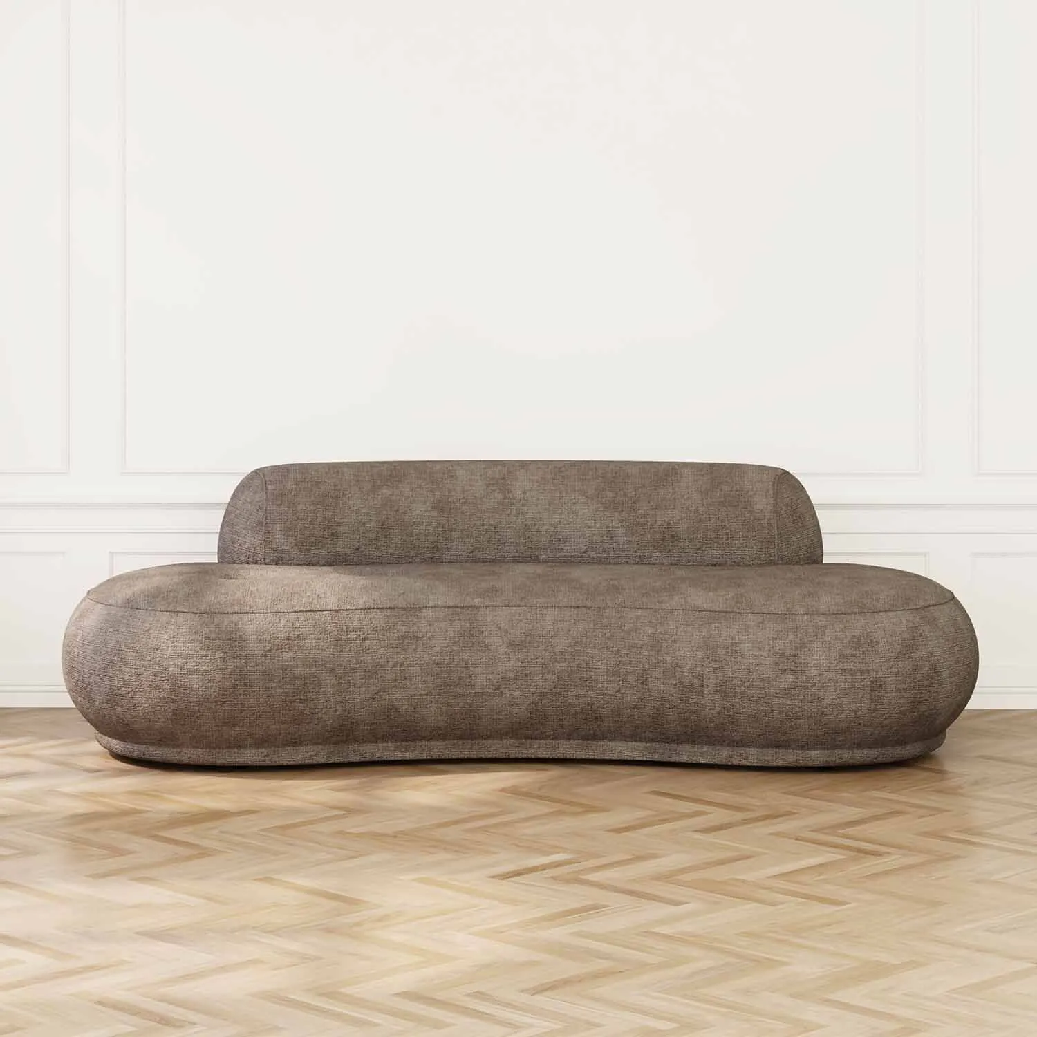 Soffa 3-sits 253cm Brun - Bel Air