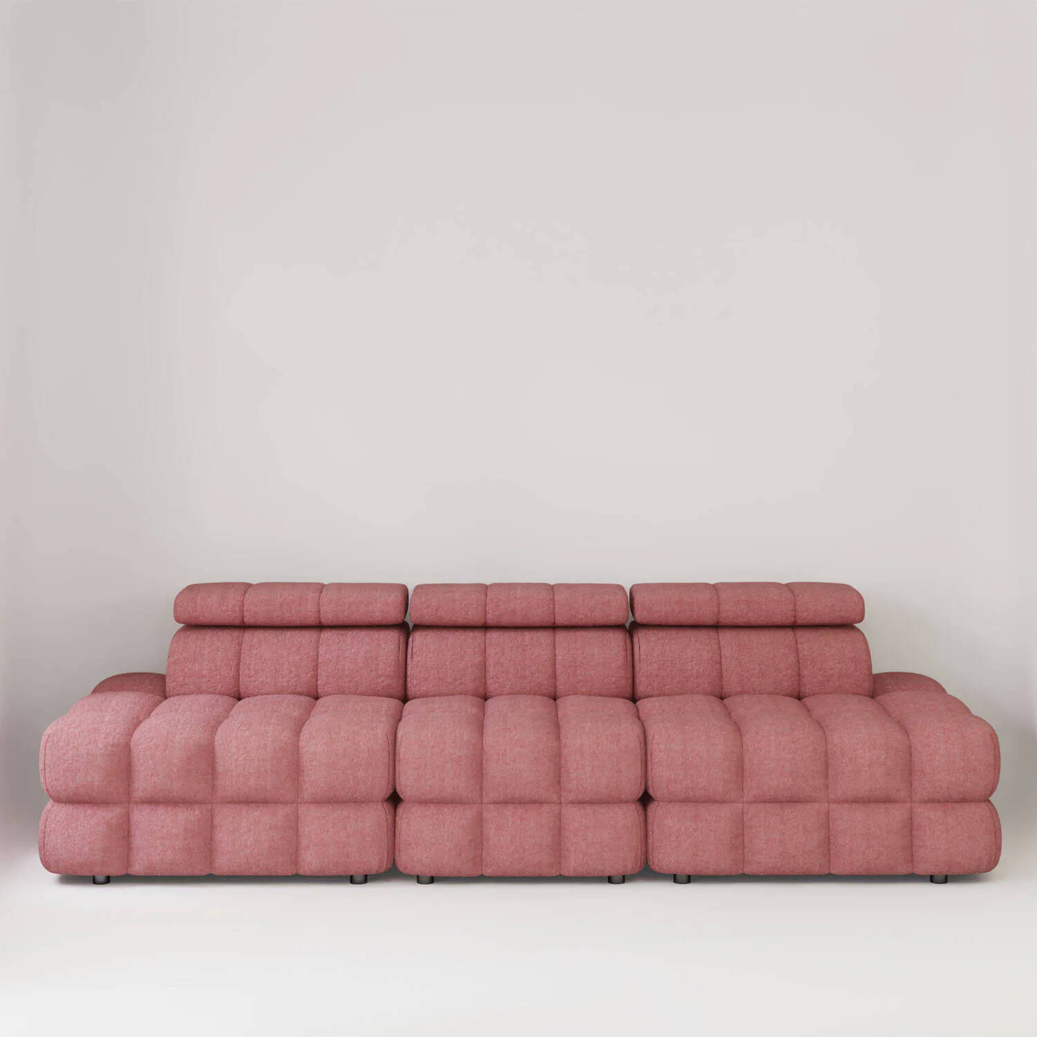 Soffa 3-sits 291cm Rosa Utan Armstöd - Paris