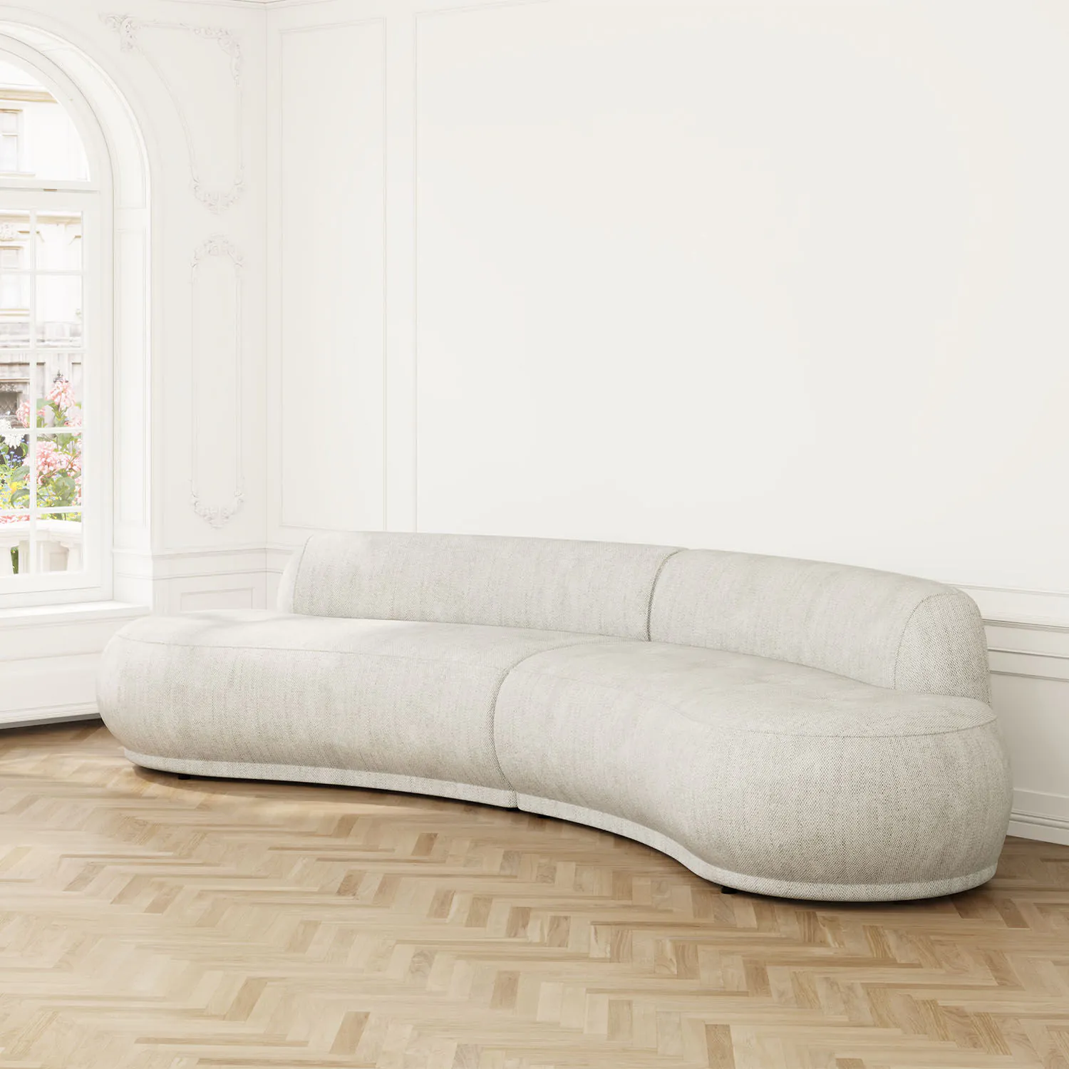 Soffa 3-sits XL 350cm Greige - Bel Air