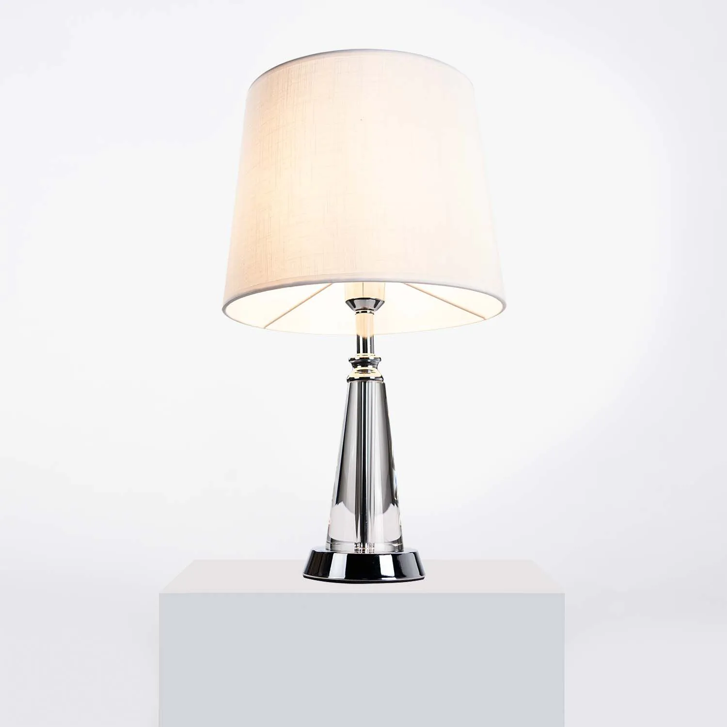 Bordslampa Glas/Krom H50cm - Pisa