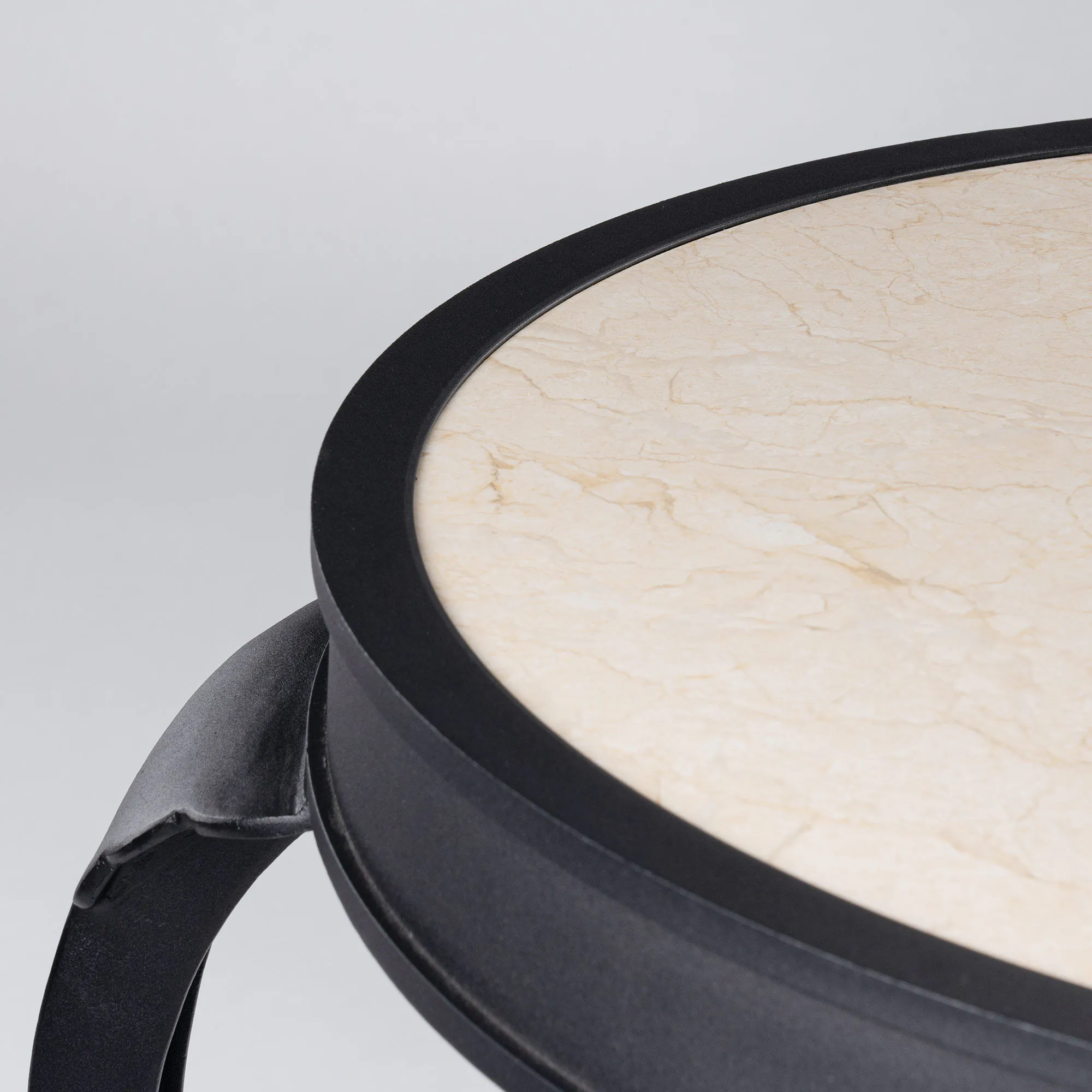 Cafebord Utomhus Svart Aluminium Toscana