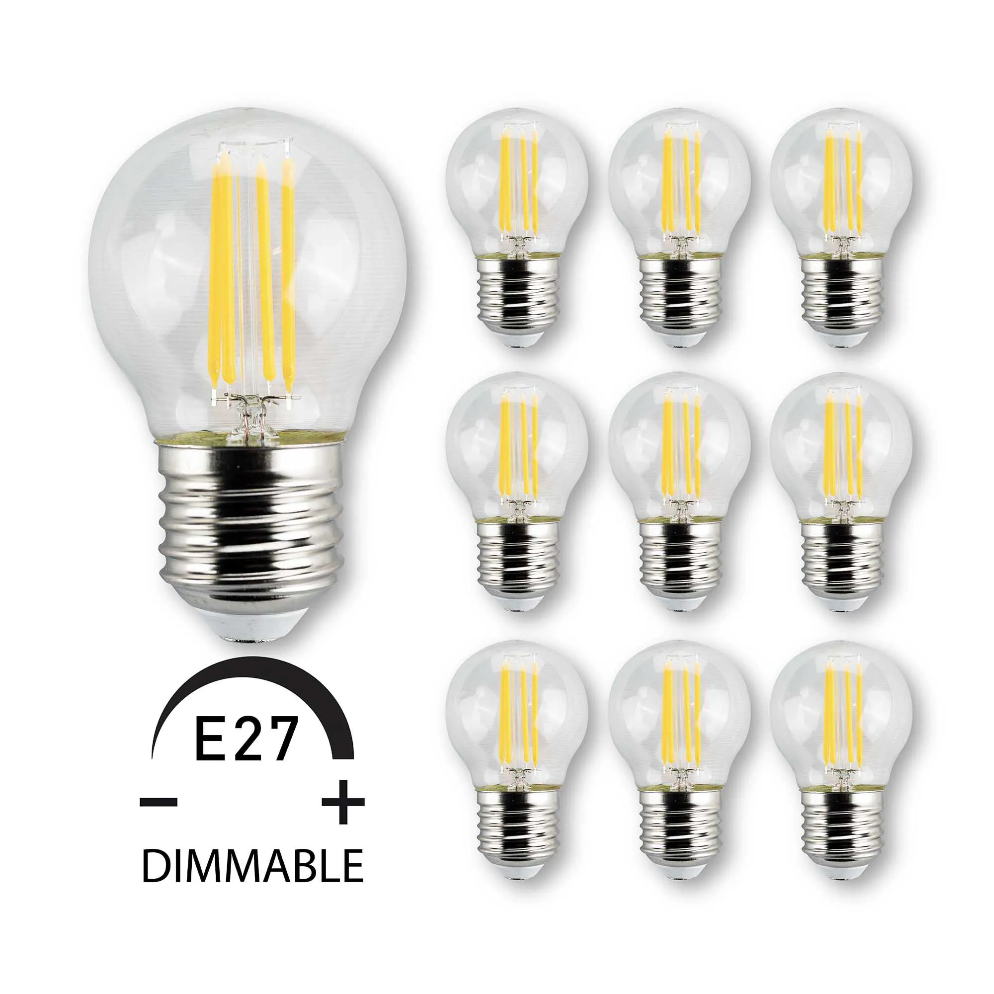 E27 LED Lampa 4W Rund 10P Dimbar