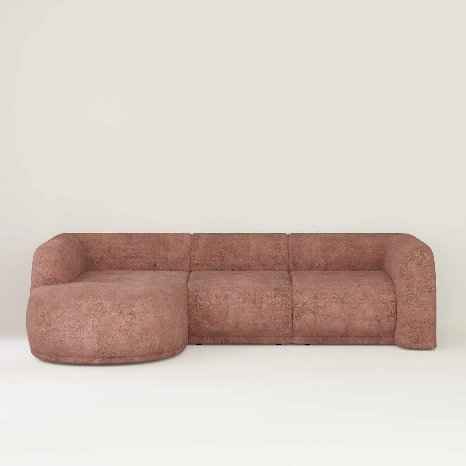 Divansoffa 294cm Vänster Rosa - Bel Air