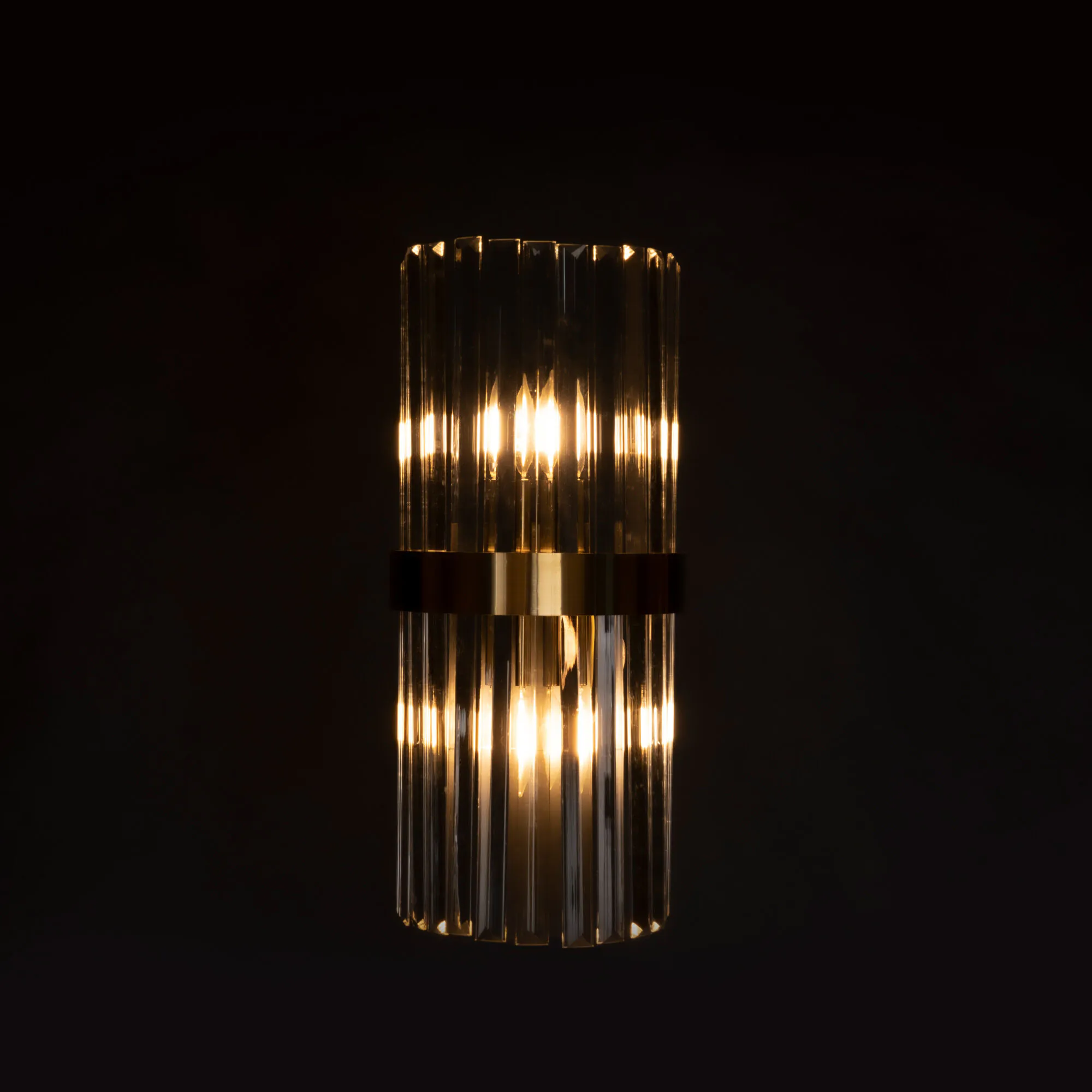 Kristall Vägglampa Milan Guld H45cm