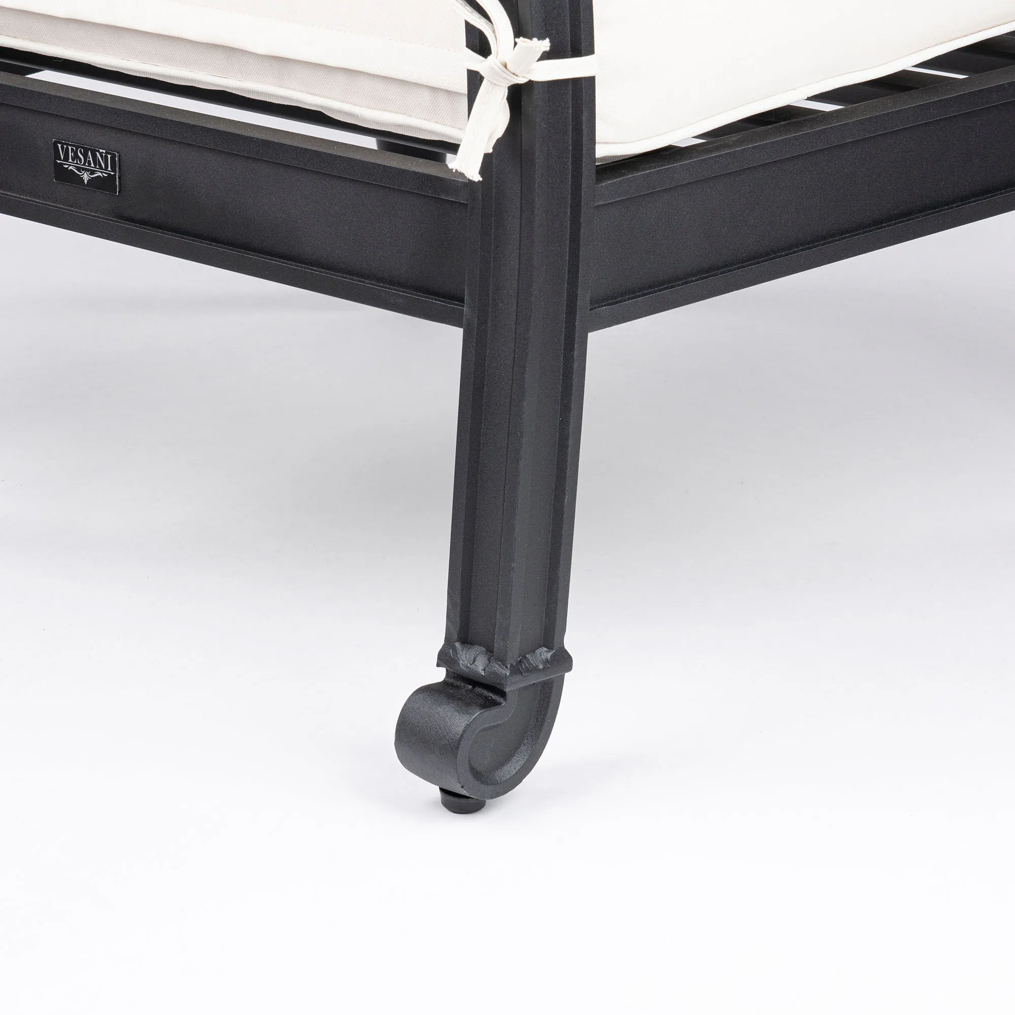 Loungefåtölj Svart 2-pack Aluminium Florence