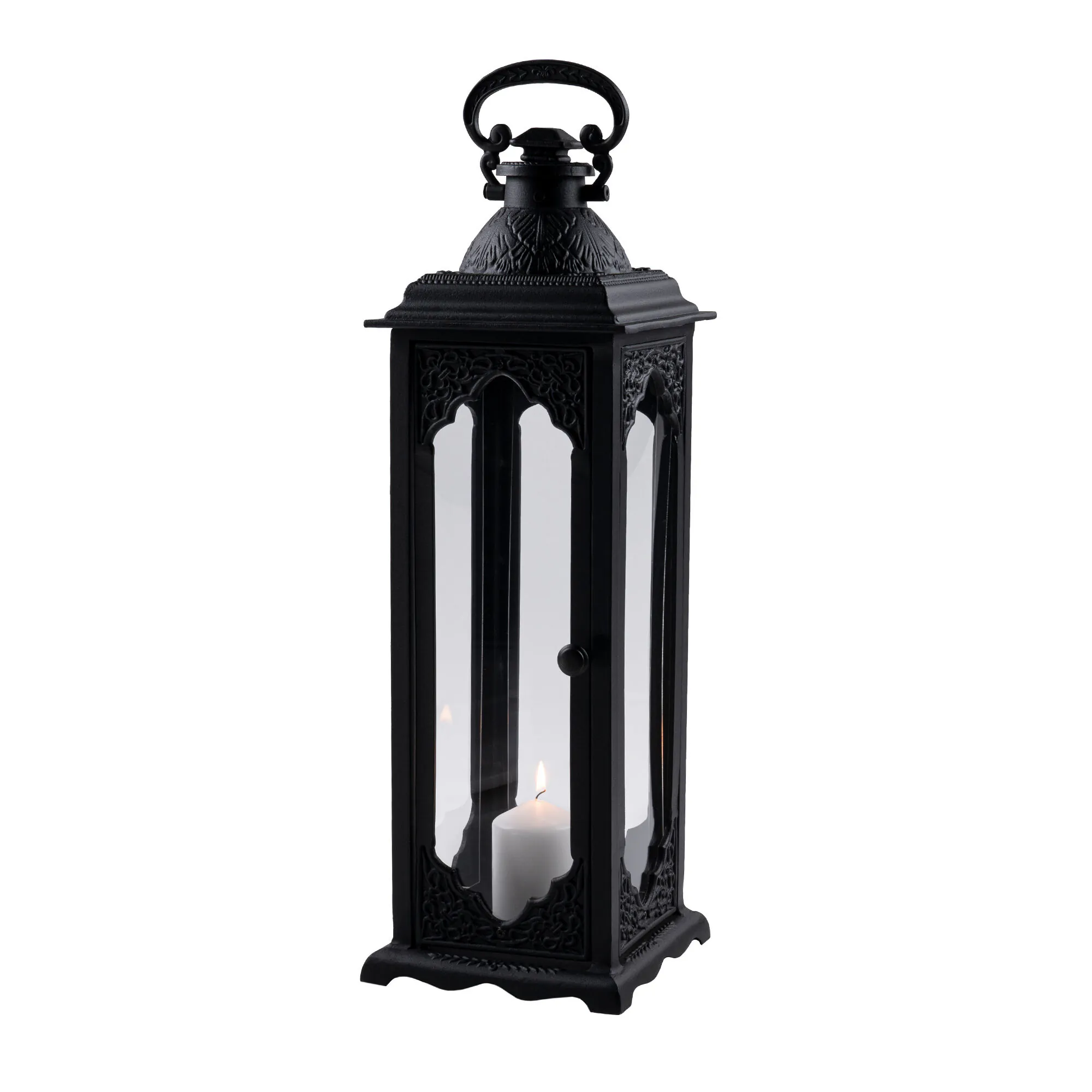 Ljuslyktor utomhus svart 3-pack Portofino