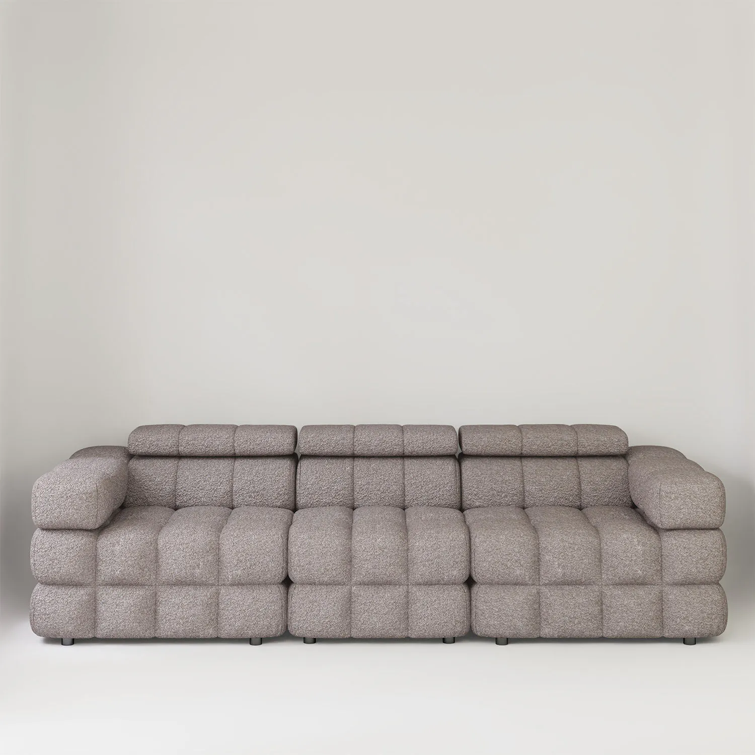 Soffa 3-sits 285cm Brun Boucle  - Paris