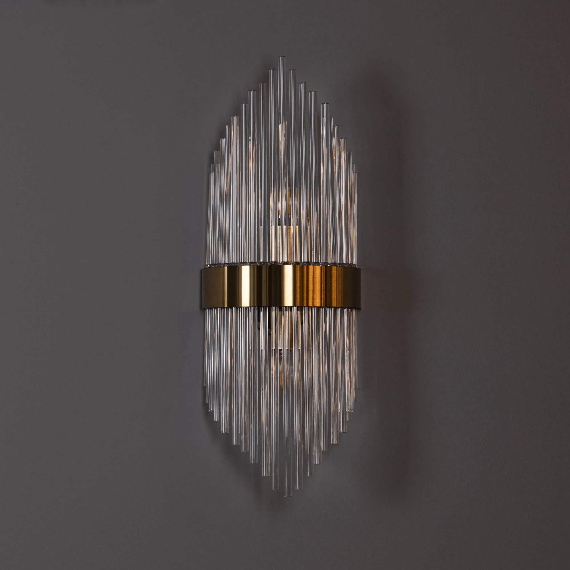 Kristall Vägglampa Rome Guld H54cm