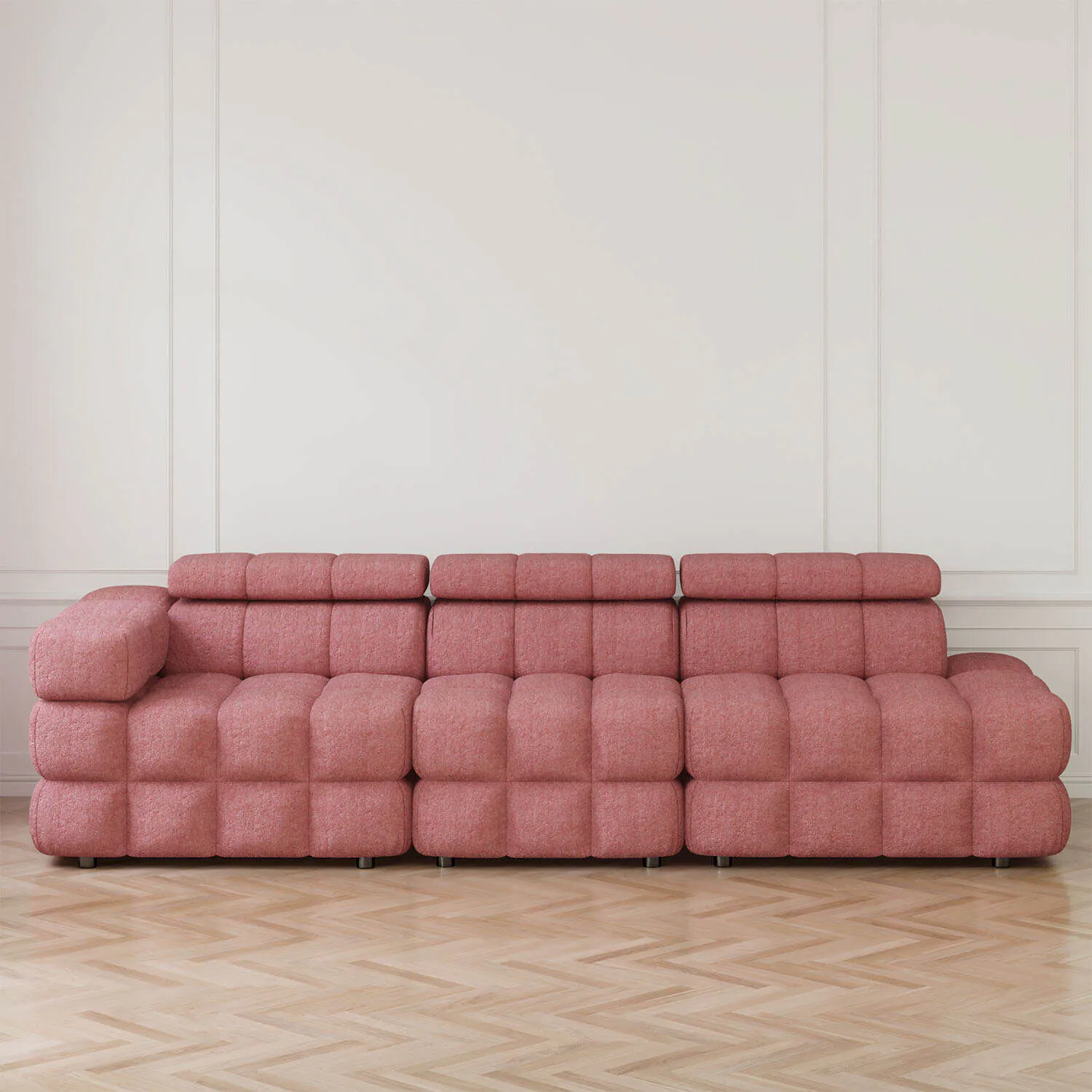 Soffa 3-sits 288cm Rosa Armstöd Vänster - Paris