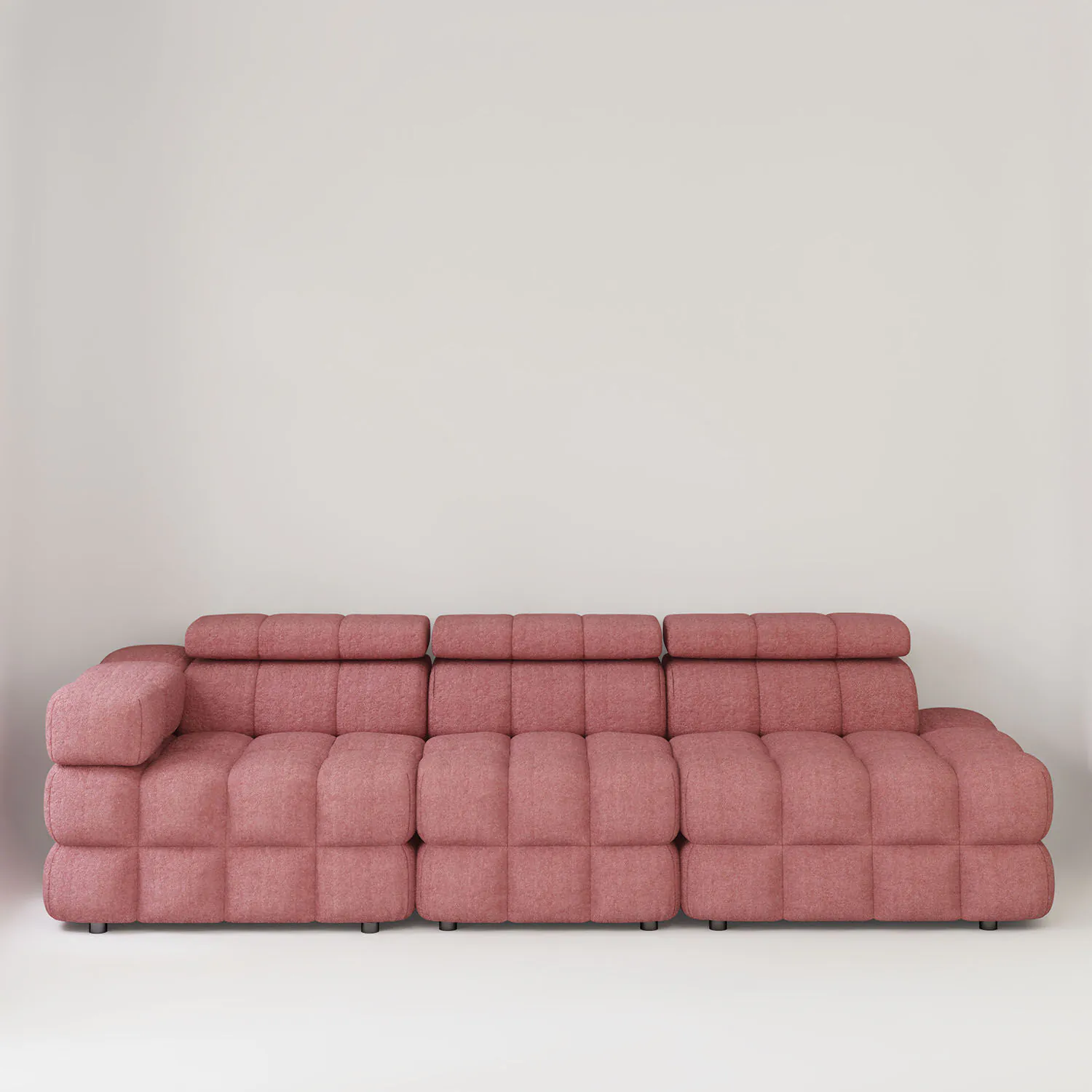 Soffa 3-sits 288cm Rosa Armstöd Vänster - Paris